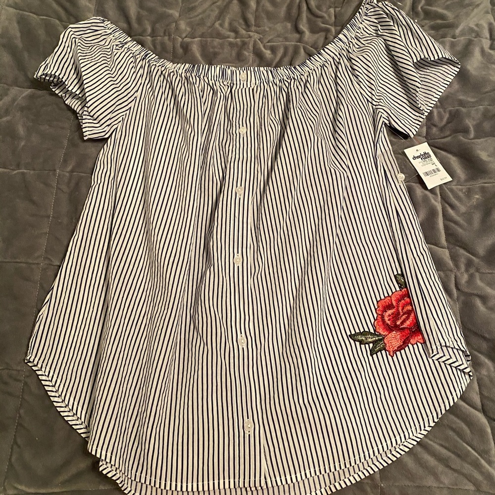 Never been worn  off the shoulder shirt